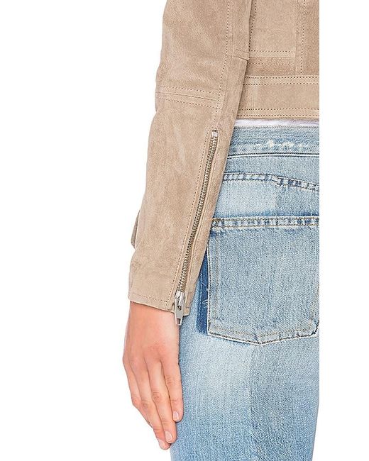 Blank NYC Brown Suede Moto Jacket