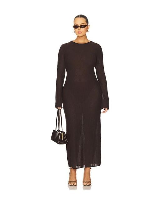 L'academie Brown 'Academie Delmer Midi Dress