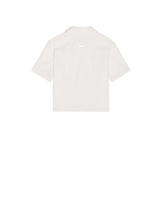 Siegelman Stable White Short Sleeve Button Down for men