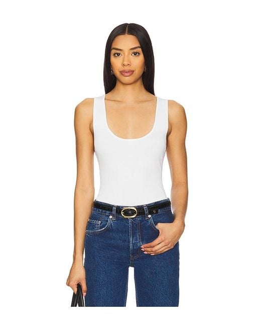 WeWoreWhat Blue Deep V Top