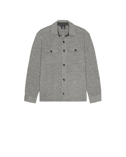 Faherty Brand Gray Inlet Knit Shirt Jacket for men