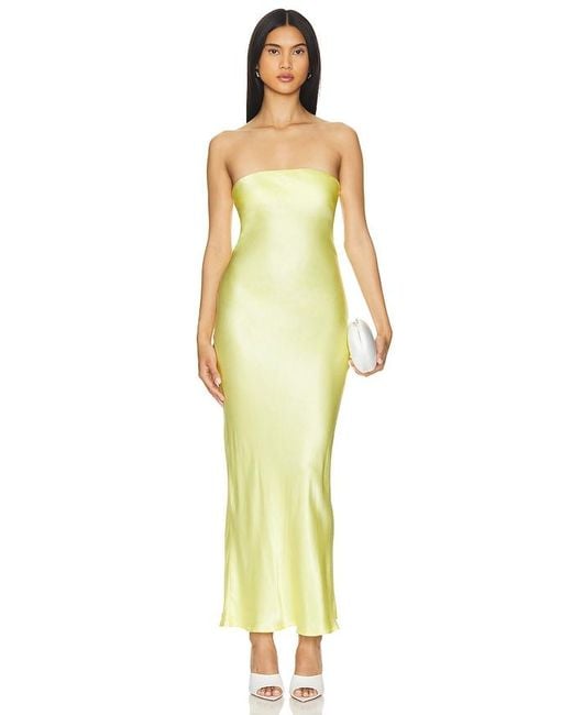 SNDY'S Yellow X Revolve Angel Strapless Midi Dress