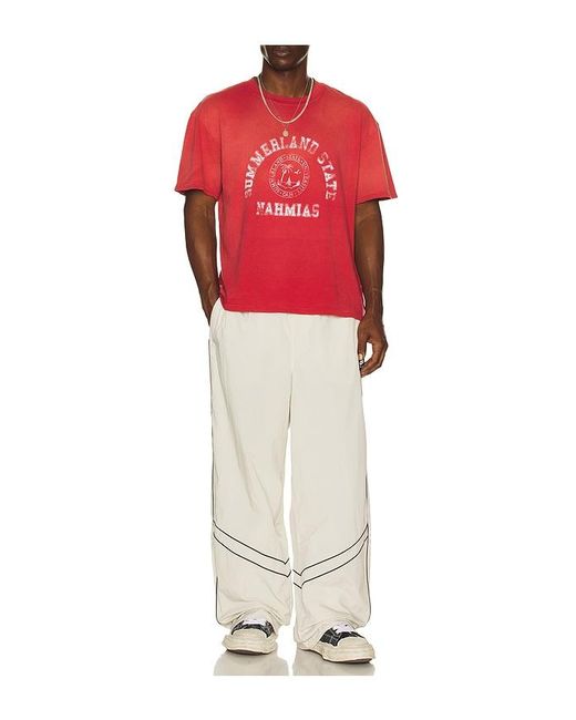 NAHMIAS Red Summerland State Boxy Tee for men