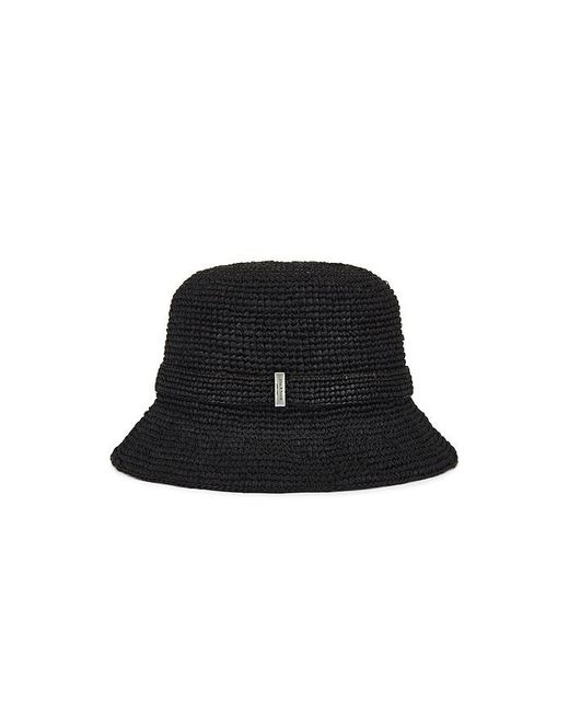 Rag & Bone Black Lela Rollable Hat