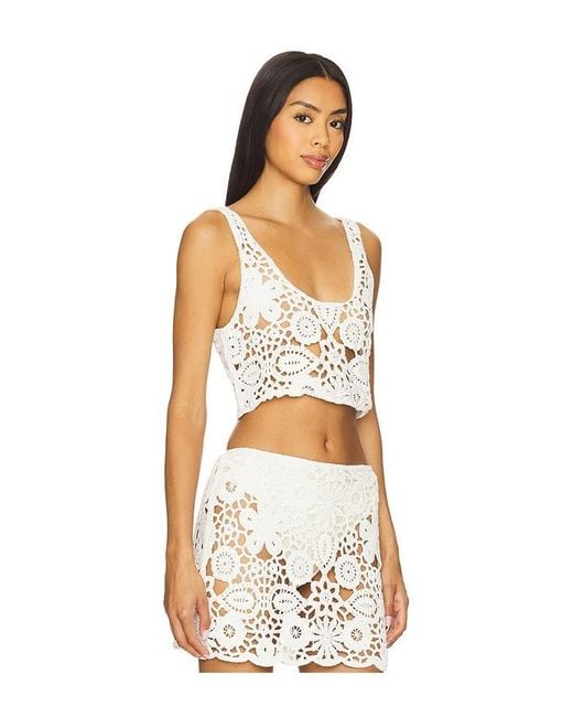 SNDY'S White Tala Top