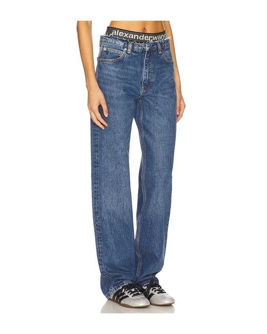 Alexander Wang Blue Pre-Styled Ez Jean With Sporty Undie