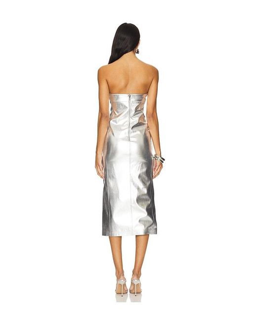 Alice + Olivia White Kelly Midi Dress