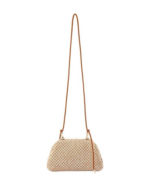 Olga Berg Natural Anna Woven Clutch