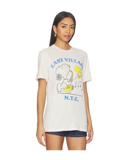 Junk Food White Snoopy East Village Tee for men