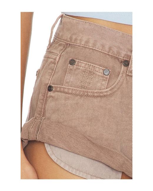 One Teaspoon White Bandits Low Waist Denim Shorts