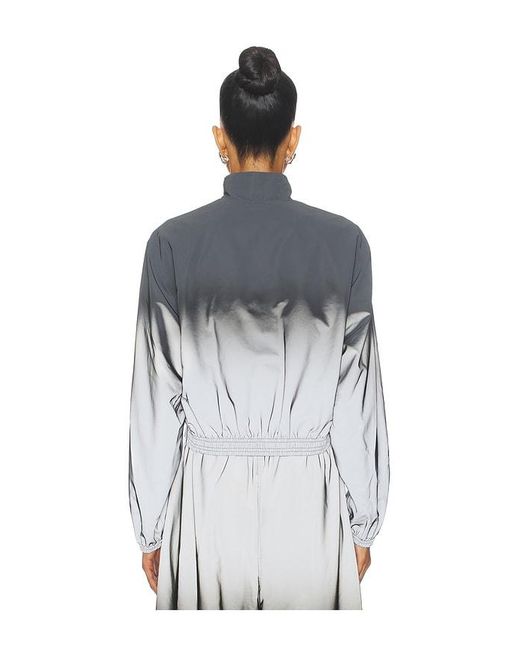 Alexander Wang Blue Reflective Shrunken Track Jacket