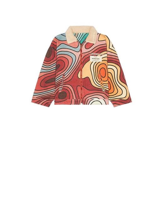 Ryoko Rain Red Reversible 70S Work Jacket for men