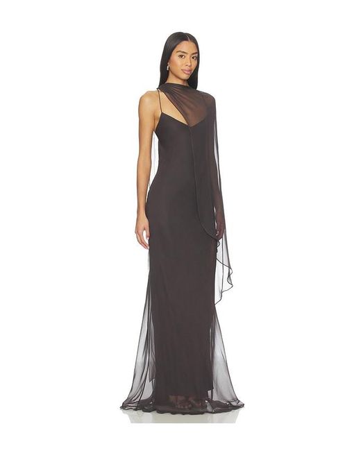 The Sei Multicolor Cami Gown With Slit And Cape