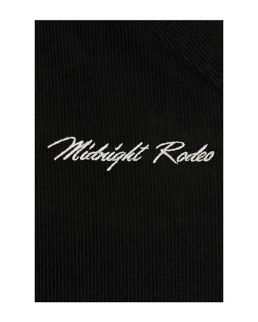 MIDNIGHT RODEO Black Cord Club Jacket for men