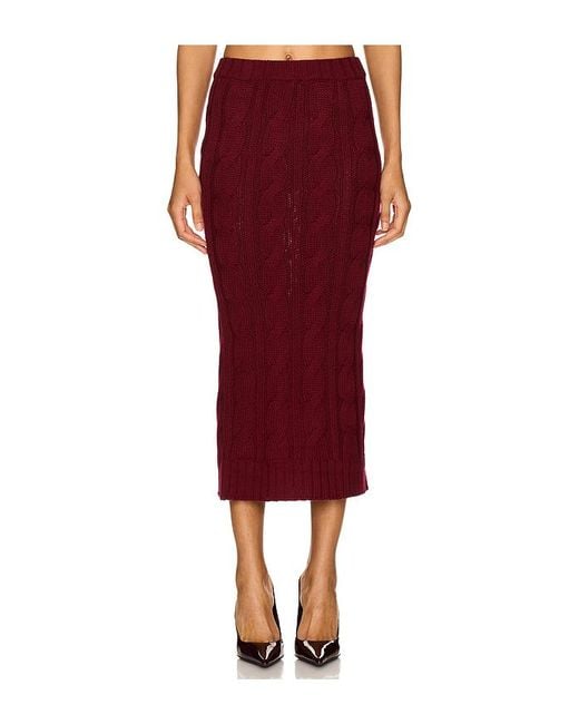 Falda En Color Burgundy Talla (También En Xs) ROWEN ROSE de color Red