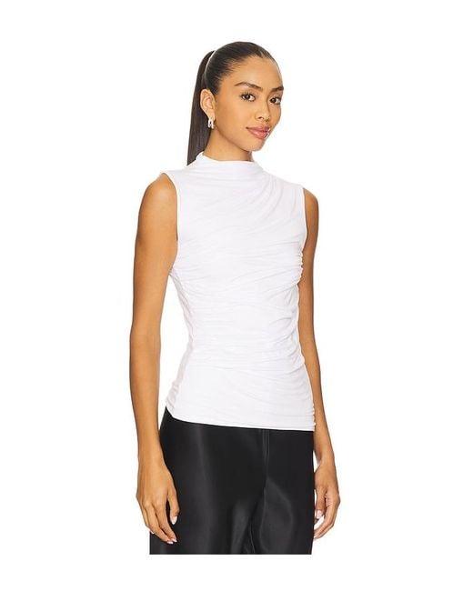 Enza Costa White Ärmelloses Twist-Top