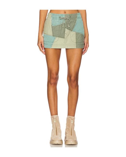 Lovers + Friends Roma Mini Skirt Green