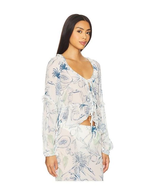 St. Ives Top En Color Blanco, Azul Talla En SNDY'S de color White