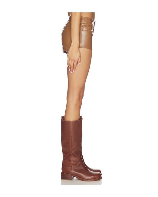 superdown White Gianna Faux Leather Shorts