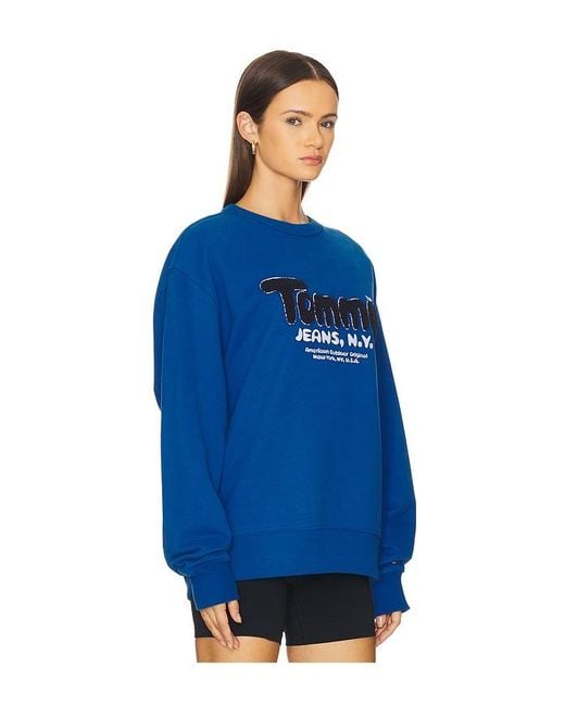 Tommy Hilfiger Blue Boucle Crew Neck Sweatshirt