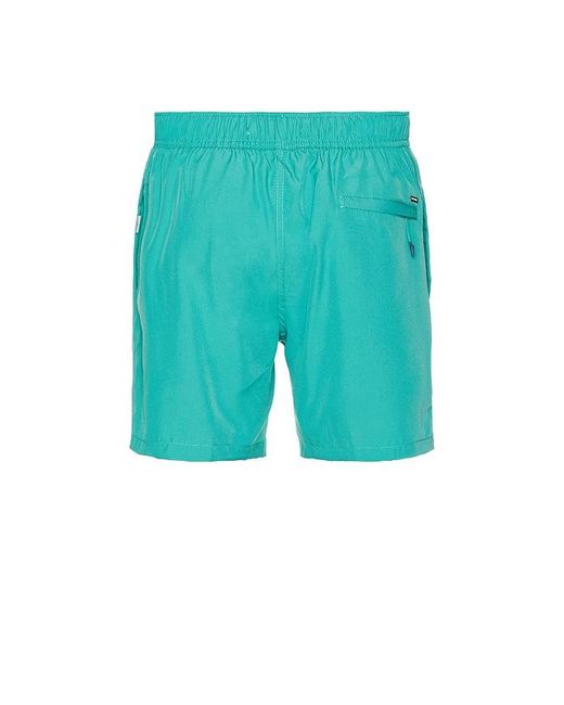 Vintage Summer Blue Performance Stretch Lined Volley Swim Short for men