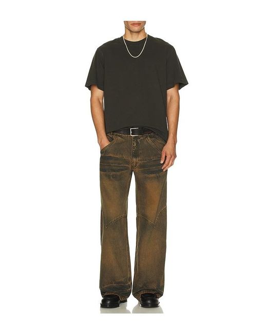 Agolde Black Asha Mock Neck Tee for men