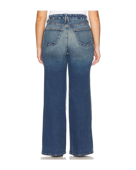 GOOD AMERICAN Blue Soft Tech Good Waist Palazzo Jeans