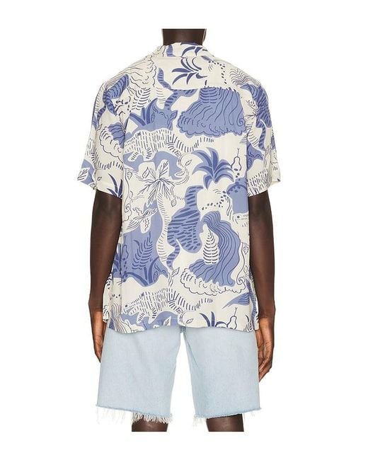 Oas Blue Mystea Rocco Shirt for men