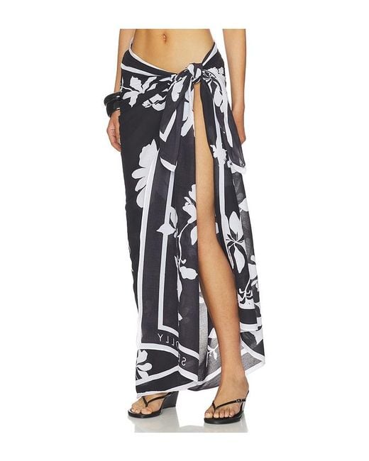 Seafolly Black May Flower Sarong