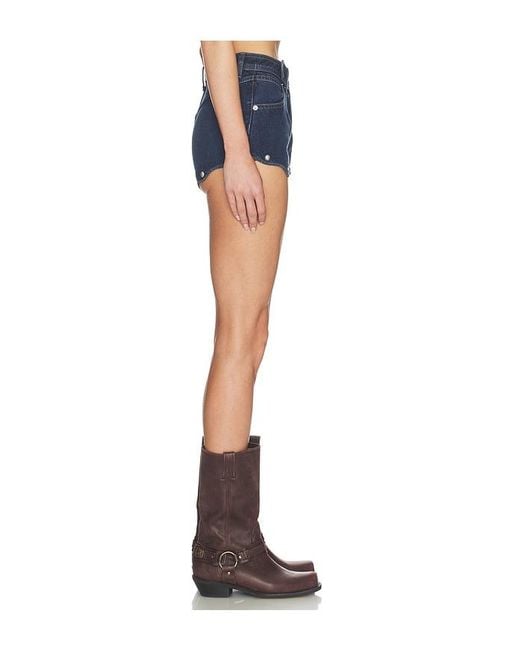 Free People Blue X We The Free Late Night Stud Short