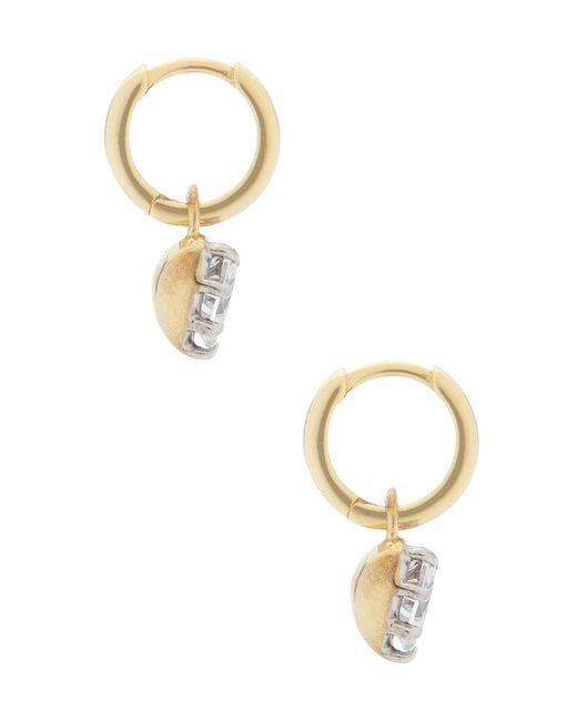 Shashi Metallic Heart Georgian Cut Earring