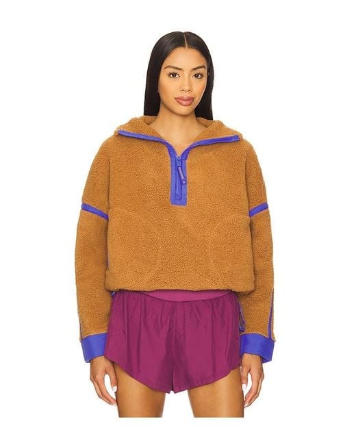 Free People Purple X Fp Movement Mountain High 1/2 Zip Jacket