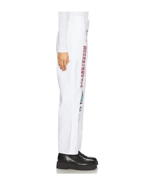 ANTI SOCIAL SOCIAL CLUB White Patched Up Racing Pants for men