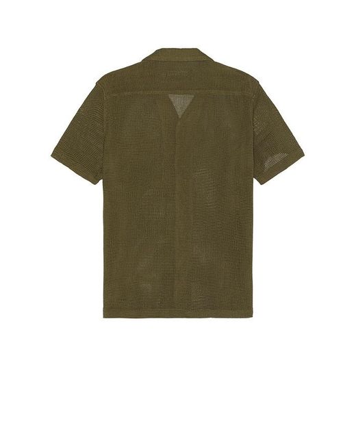 AllSaints Green Sortie Short Sleeve Shirt for men