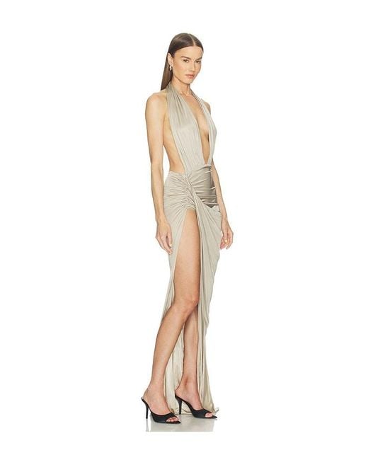 Atlein Natural Open Draped Gown