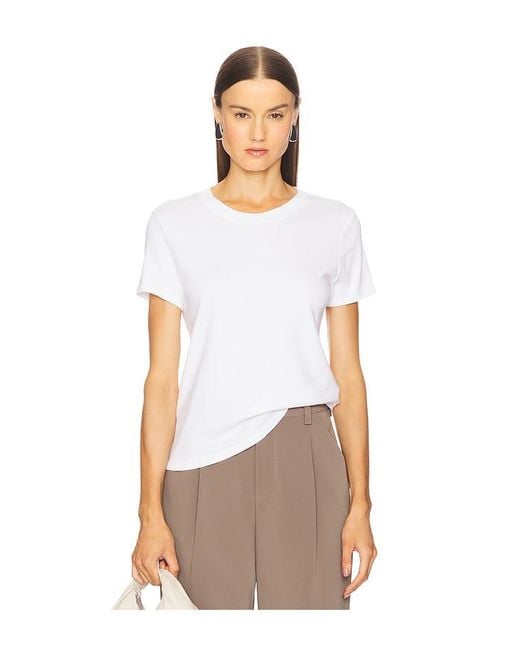 Enza Costa Supima Cotton Essential Short Sleeve Tee White