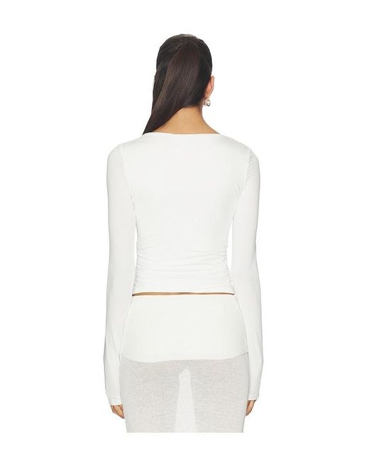 SNDY'S White Ashley Scoop Neck Top