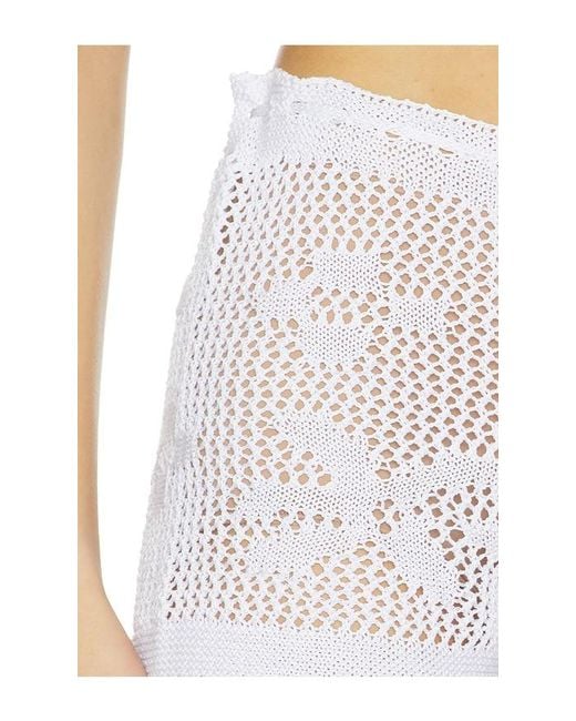 SNDY'S White Terra Knit Shorts