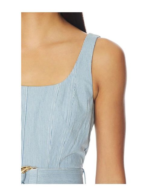 Karina Grimaldi Blue Lilliana Denim Maxi Dress