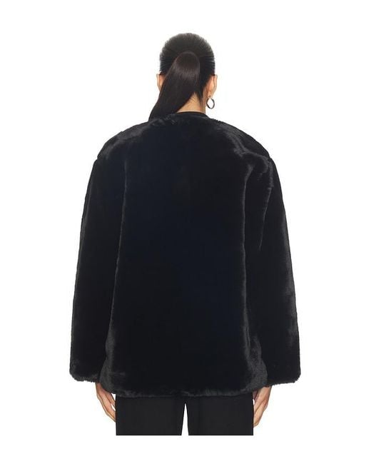 Blank NYC Blue Faux Fur Coat