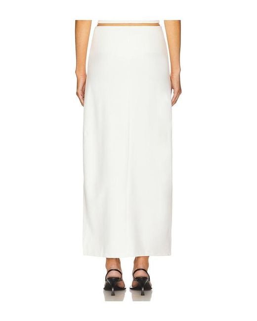 Leset White Rio Side Slit Skirt