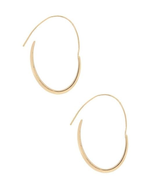 Ettika Metallic Oval Threader Hoops