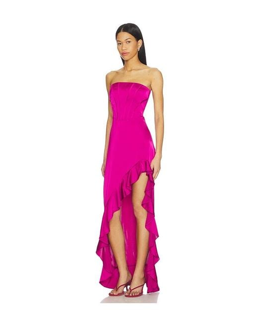Amanda Uprichard Pink Francesca Maxi Dress