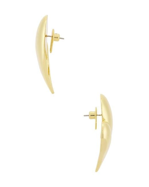 Jenny Bird Yellow Mega Art Heart Symmetrical Button Earring