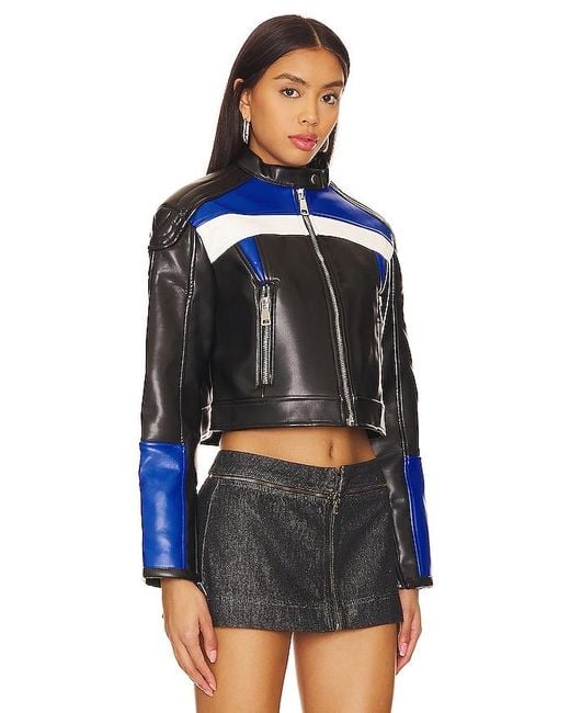 Lioness Blue Nueve Biker Jacket