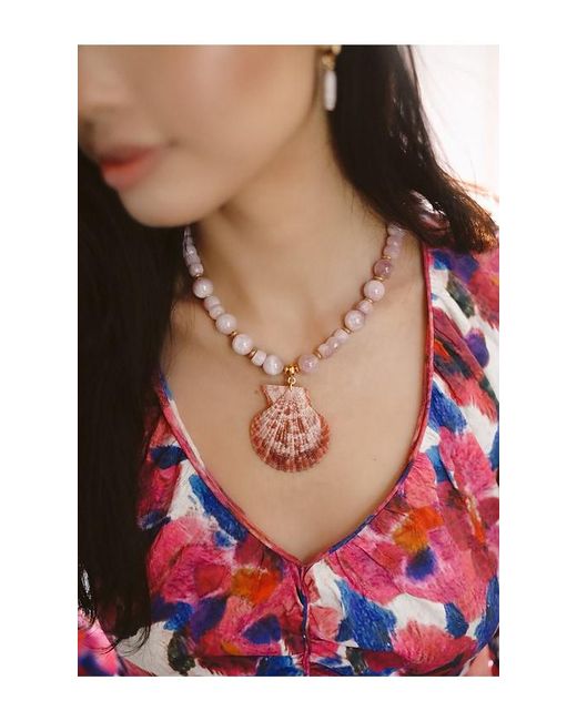Collar Colgante Bora Bora En Color Rosado Talla Brinker & Eliza de color Multicolor