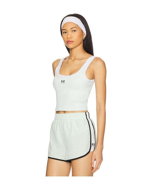 P.E Nation White Forward Tank Top