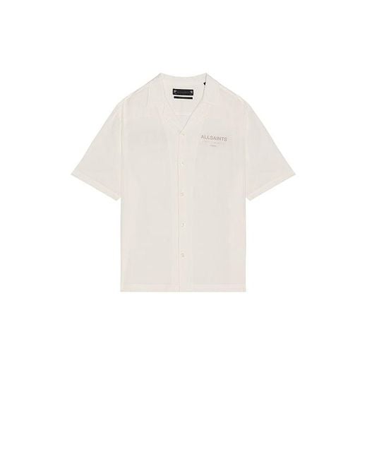 Camisa Botones Underground En Color Blanco Talla (También En M, S) AllSaints de hombre de color White