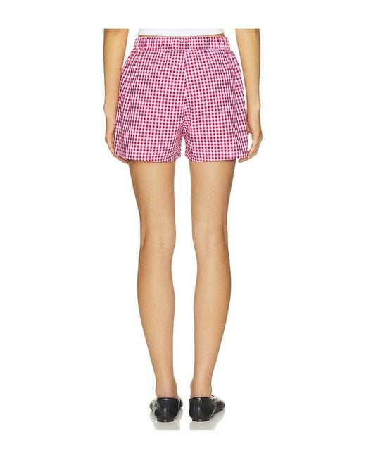 Hype and Vice Pink Alabama Gameday Gingham Short