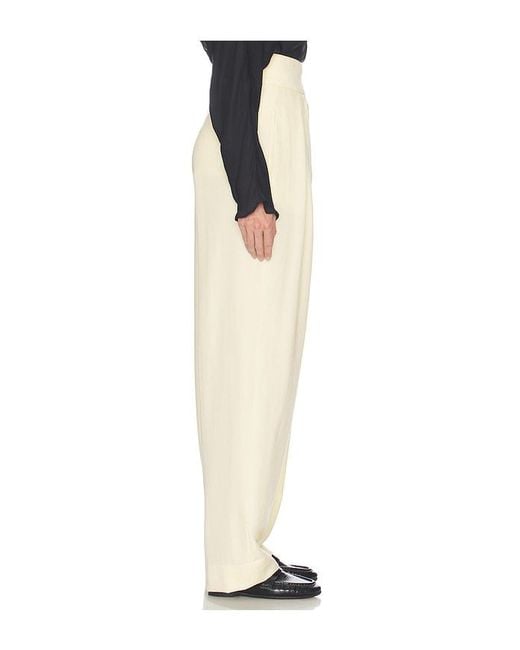 Helsa White High Waist Pleated Suit Trouser